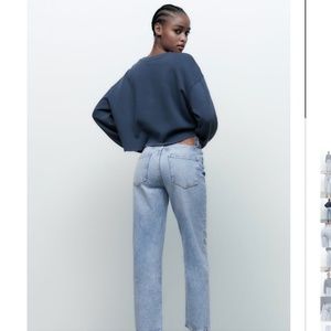 Zara High Rise Slim Mom Jean